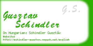gusztav schindler business card
